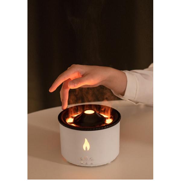 Newest Luxury Volcanic Flame Aroma Diffuser Oil Aroma 360 Diffuser Ultrasonic Scent Machine 3d Fire Flame Aroma Diffuser