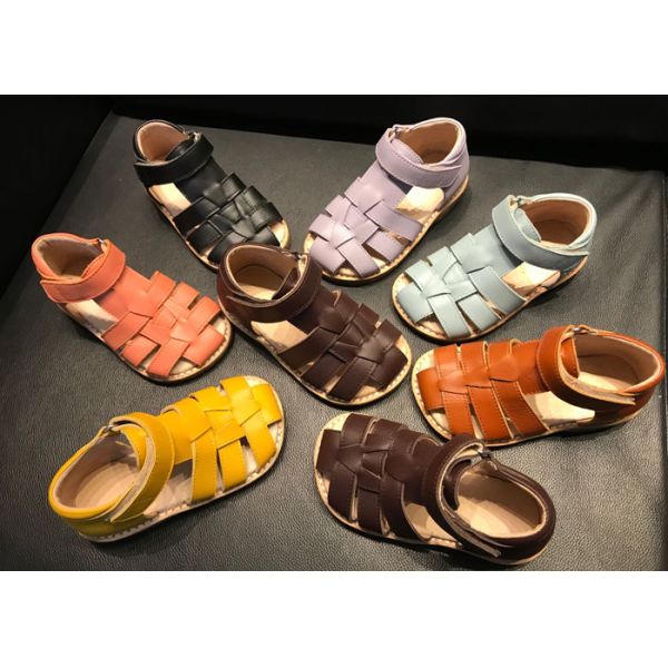 Summer Boys Rubber Outsole Leather Baby Walking Shoes