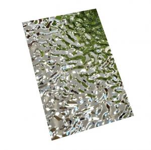 China 304 stainless steel pvd metal textured sheet silver Small water ripple stainless steel sheet on sale