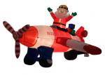 Inflatable Christmas Santa Claus Flying Airplane / Air Blown Inflatable Old Man