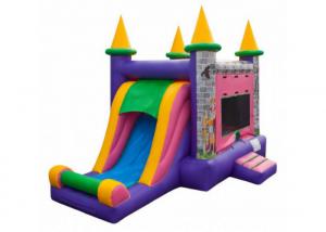 Wholesale Toddler Funny Princess Bouncy Castle , Purple Disney Princess Bounce House from china suppliers