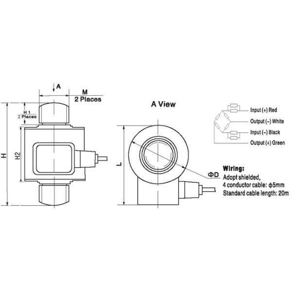 High Capacity Stainless Steel Load Cell Column Type High Performance