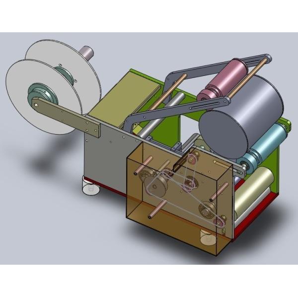 400W Plastic Round Bottle Semi Automatic Label Applicator Labeler 50KG