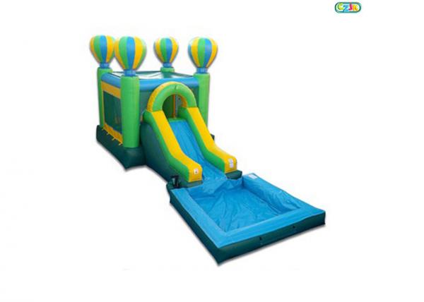 Quality Balloon Theme Inflatable Castle Air Bouncer House With Slide Customized for sale