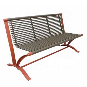China Powder Coated Steel Exterior Park Benches , Garden Bench 6ft Waterproof on sale