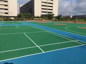 Wholesale 3mm Thickness PU Sports Flooring For Badminton Court Surface Long Lifespan from china suppliers