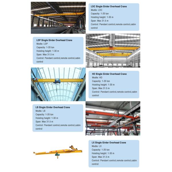 Span 30m Overhead Crane Single Girder Light Structure