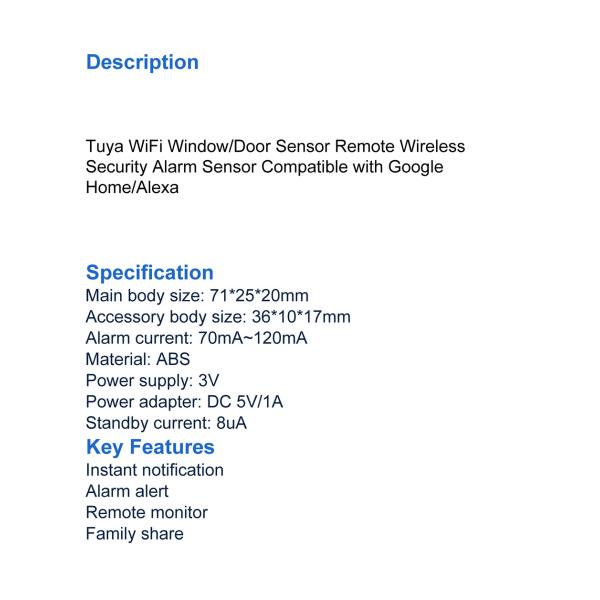 Smart Door Window Sensor(SS-DS01)