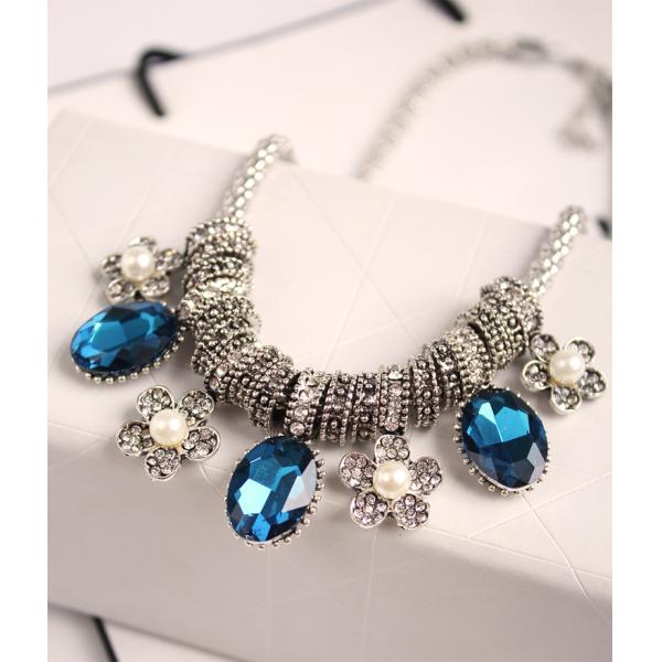 MYLOVE flower shape necklace statement jewelry opal necklace