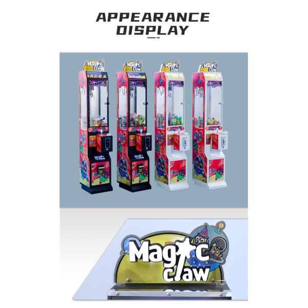 3 Inch Mini Plush Toy Catching Game Claw Crane Machine With Bill Acceptor
