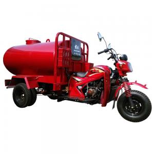 China Spacious 3-wheel rainwater storage tank tricycle with 5.00-12 tires and 12V28A battery on sale