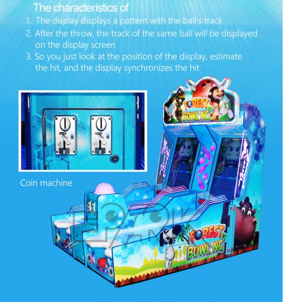 Forest Electronic Coin Operated Arcade Machine For Bowling Ball Shooting Game