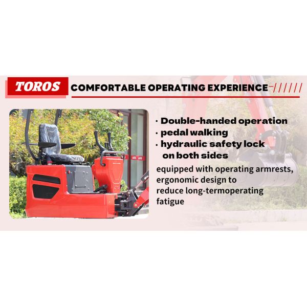 TE-10 Mini Excavator Latest one-ton mini excavator，New mechanical structure，Thickened tracks