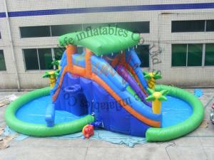 Wholesale OEM Big Funny Outdoor Inflatable Pool Water Slide With CE / UL Blower from china suppliers