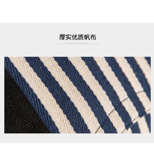 Simple Stripe Diagonal Canvas Tote Bags Single Shoulder Bag
