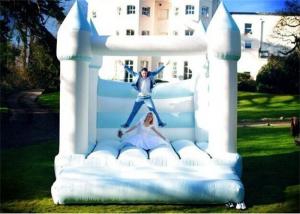 China White And Blue Color Inflatable Bouncer , Wedding Inflatable Bouncer For Sale on sale
