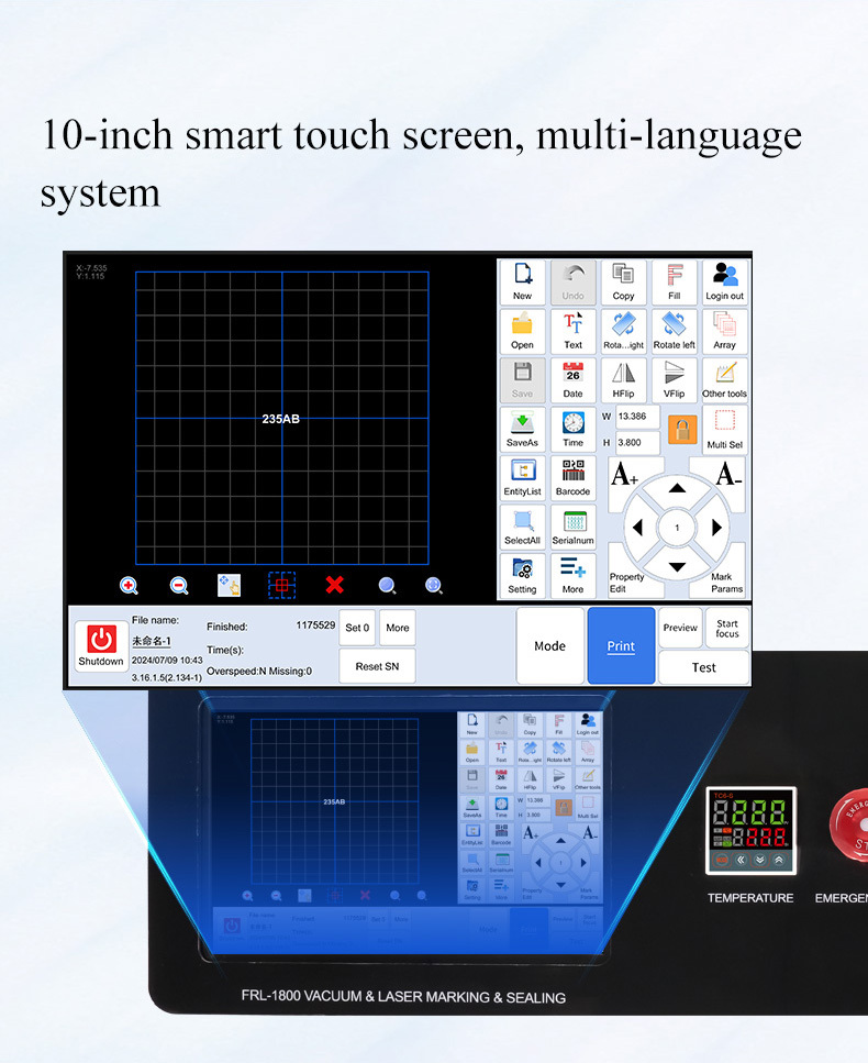 CSM-810 Vertical Band Sealer Laser Coder Foil Film Food Packaging