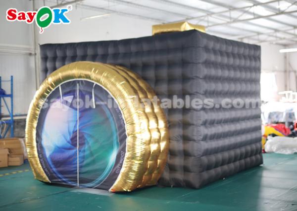 inflatable party decorations Durable LED Black Inflatable Photo Booth For Party Wedding Double Stitching