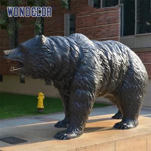Wholesale Bronze bear statues of large metal animals used for outdoor garden decoration from china suppliers