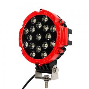 China 51W 7 Red Flood Round LED Work Light Off-road Fog Driving Roof Bumper for SUV Boat Jeep Lamp on sale
