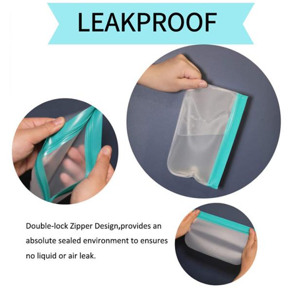 Waterproof PEVA k Packaging Bag 22.9*14.5cm Size For Lunch