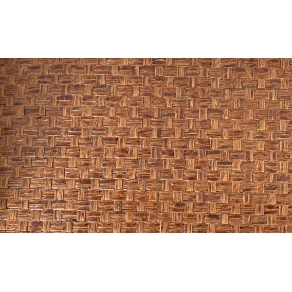 3D Rattan Weave Natural Style Wallpaper Moisture-Proof and Fireproof Wall Covering for Indoor Walls