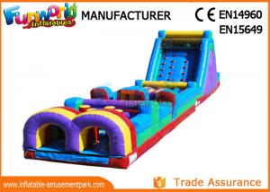 Wholesale 0.55 MM PVC Tarpaulin Inflatable Obstacle Course ,  Inflatable Climbing Wall And Slide from china suppliers