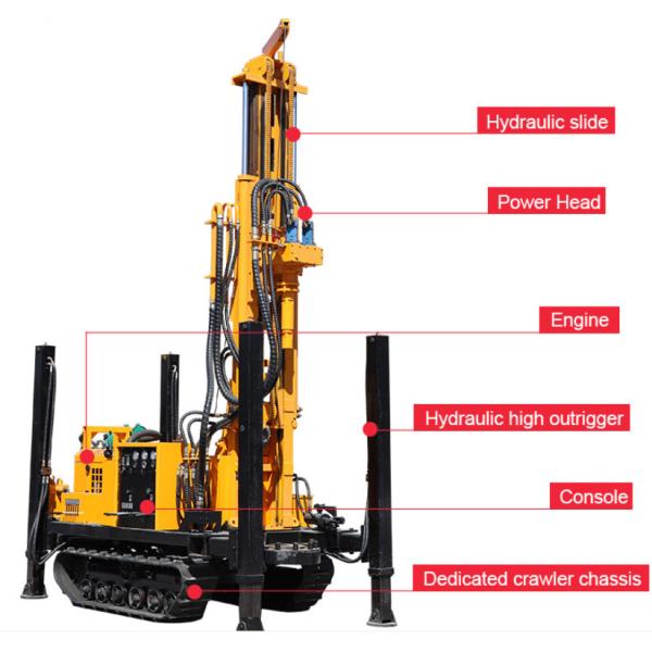 Borehole Drilling Machine Farming Deep Underground 260 Meters Drilling Depth