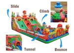 Super Mario Inflatable Slide Fire Retardant Bouncy Castle With Slide
