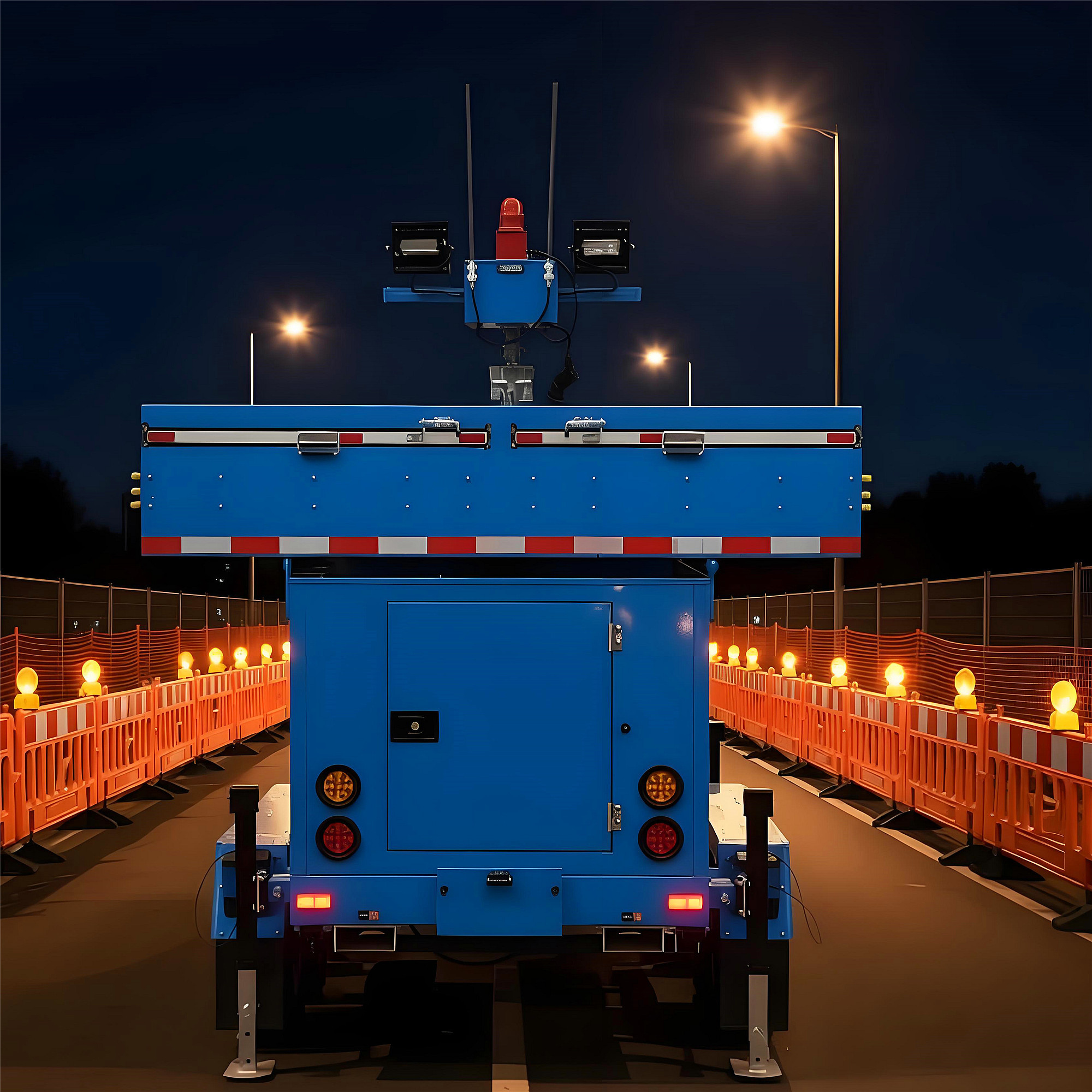 Durable Light Tower Renewable Energy Technology Mobile Solar Light Tower Off Grid Construction Towable Light Tower