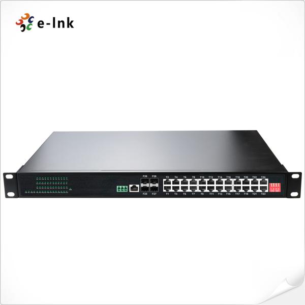 Rackmount PoE Switch 24 Port 10 / 100 / 1000T+ 4 Port 1000X 802.3at SFP ...