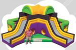 Funny Giant Rainbow Inflatable Bouncer Combo for Children / Castle Bounce House