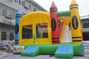 Wholesale PVC Tarpaulin Inflatable Combo , 5x4x3.6m Kids Inflatable Bounce House With Slide from china suppliers