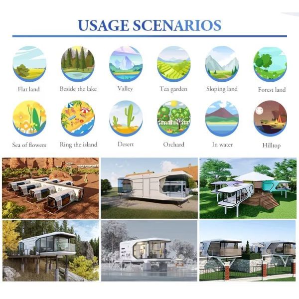 Durable Outdoor Space Capsule Customized Space Capsule Home Prefabricated