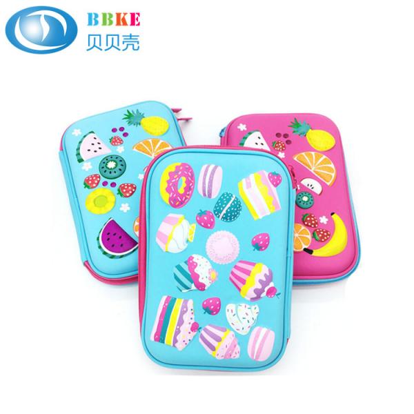 Custom Cartoon Colorful Lovely Portable Hard EVA Pencil Case For School Kids