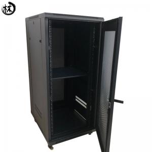 China 27U Floor Standing Network Rack Cabinet 600*800 4 Depth Options With Mesh Door on sale