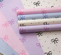 Polka Dot Bow Kraft Paper Bouquet Packaging Paper