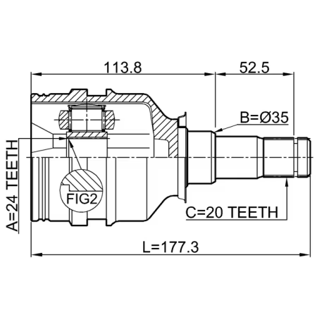 KAWA Replacement Front Axle CV Joint MI-8-947 Including Right Short Steel Driveshaft Compatible With MIT Pajero 4M40