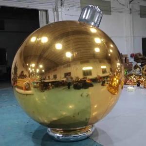 Wholesale Big PVC Ornament Christmas Mirror Ball Shiny Balls Inflatable Mirror Balloon For Decoration from china suppliers