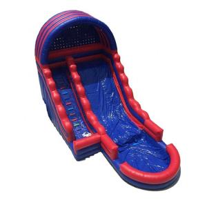 China OEM Plato Inflatable Swimming Pool Water Slides Red And Blue Blow Up Waterslides on sale