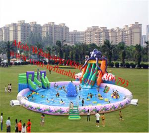 Wholesale water park equipment for sale water park equipment price large inflatable pool slide from china suppliers