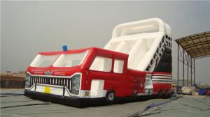 China Fire Truck Large Inflatable Slide 0.55 Plato CE Cert Material EN14960 Standard on sale