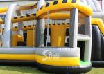 24m long big challenge adults inflatable obstacle course for boot camp or
