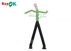 China Dancing Inflatable Man 8m 24ft Green Mini Hand Shaking Inflatable Air Dancer Man With Two Legs on sale
