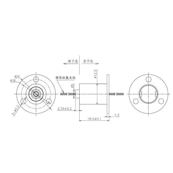 6 Circuits Slip Ring LPMS-06B 300RPM 240VAC