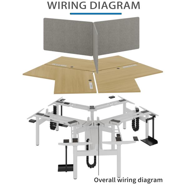 Customized Size Uplift Standing Desk Assembly Required 355 Lbs Weight Capacity Customizable
