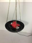 red led silk macrocosmos flame light with iron shell