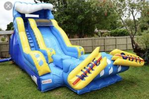 China Giant Blow Up Water Slide / Children'S Inflatable Slides Easy Storage on sale