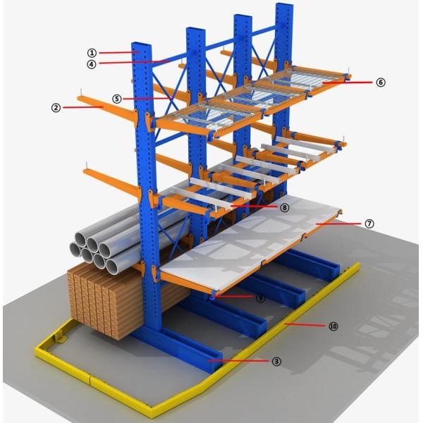 Outdoor Use Cantilever Storage Rack System Industrial Cantilever Shelving With Robust Arms