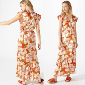 Wholesale Boho Hibiscus Wrap Maxi Women Dress from china suppliers